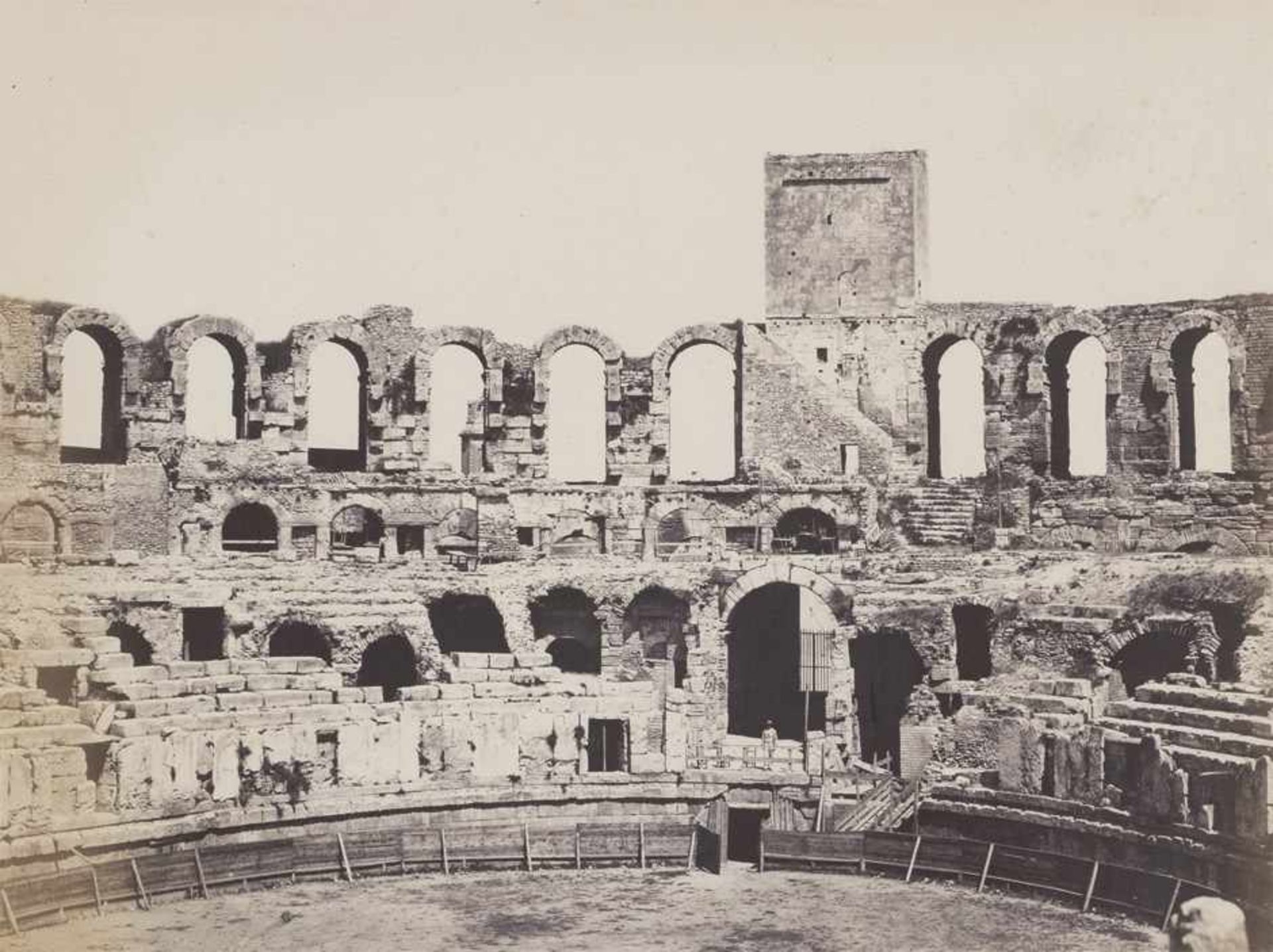 Bisson frères: View of Arena in Arles View of Arena in Arles. Circa 1857. Large-format albumen