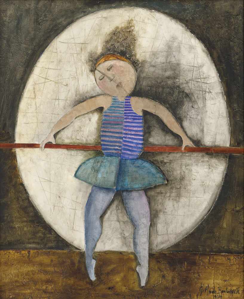 Boulanger, Graciela Rodo: Danseuse à la barre "Danseuse à la barre" Öl auf Leinwand. 1974. 73 x 60