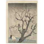Orlik, Emil: Ein Windstoß Ein Windstoß Farbholzschnitt auf Japan, handkoloriert. 1901. 33,2 x 23,7
