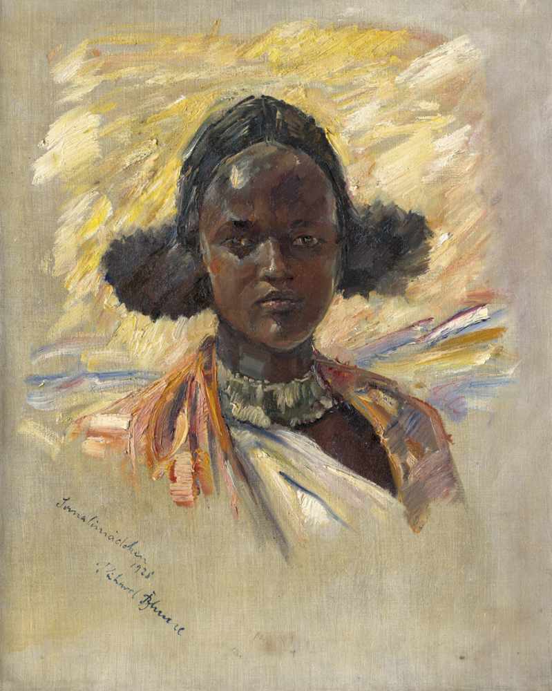 Blume, Richard: Somalimädchen "Somalimädchen" Öl auf Leinwand. 1928. 56 x 45 cm. Unten links mit