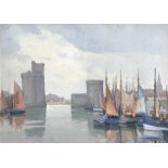 Verger, André: Der Hafen von La Rochelle Der Hafen von La Rochelle Öl auf Leinwand. Um 1950. 46 x 65
