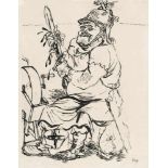 Grosz, George: Morgenluft Morgenluft Pinsel und Feder in Schwarz auf Maschinenpapier. 1930. 59,2 x