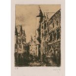 Pissarro, Camille: Rue Saint-Romain à Rouen (2e planche) Rue Saint-Romain à Rouen (2e planche)