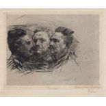 Rodin, Auguste: Henri Becque Henri "Becque" Kaltnadel auf Bütten. 1885. 15,9 x 20,4 cm (22 x 26,8