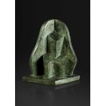 Lipchitz, Jacques: Seated Woman in Armchair Seated Woman in Armchair Bronze mit grünlicher Patina.