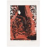 Baselitz, Georg: Lockenkopf Lockenkopf Farbholzschnitt auf festem Offsetpapier. 1985. 65 x 49 cm (