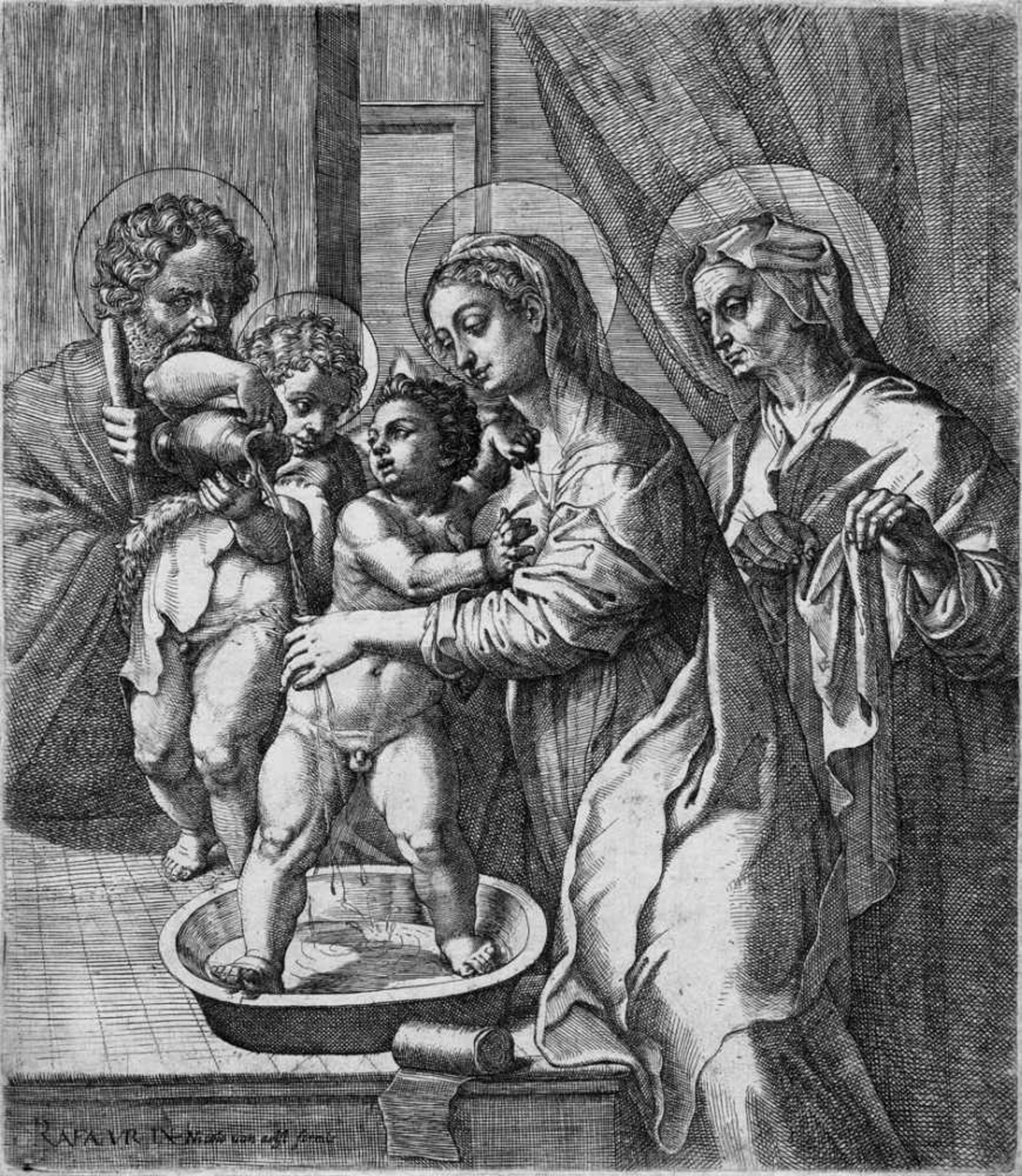 Facchetti, Pietro: Die Jungfrau Maria, den Jesusknaben waschend Die Jungfrau Maria, den