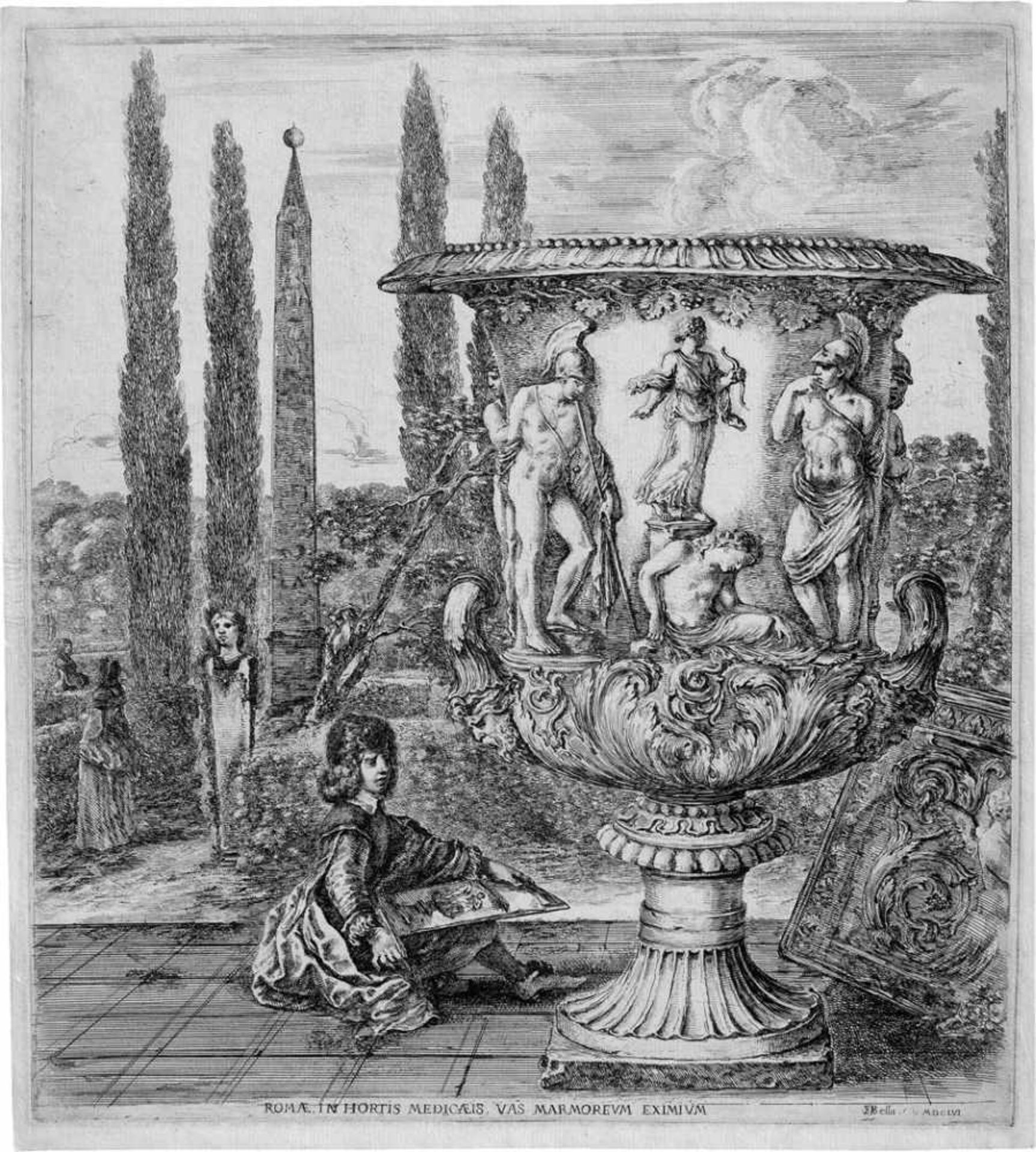 Bella, Stefano della: Le Vase de Medici Le Vase de Medici. Radierung. 30,5 x 27,3 cm. 1656. De Vesme