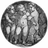 Beham, Hans Sebald: Acht nackte Knäblein Acht nackte Knäblein. Kupferstich. D. 5,3 cm (Rund). B.