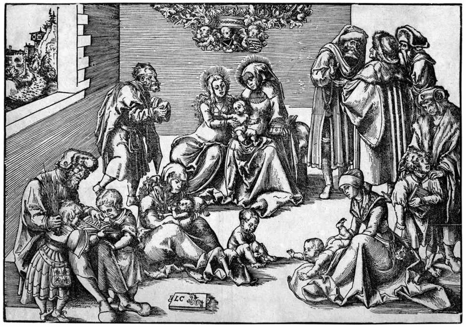 Cranach, Lucas d. Ä.: Die Heilige Sippe Die Heilige Sippe. Holzschnitt. 22,8 x 32,6 cm. Um 1509/