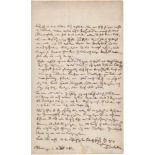 Bechstein, Ludwig: Brief 1842 Bechstein, Ludwig, Schriftsteller, Märchendichter, Sachsen-Meininger