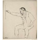 Orlik, Emil: Ferdinand Hodler an der Staffelei Ferdinand Hodler an der Staffelei Kaltnadel auf