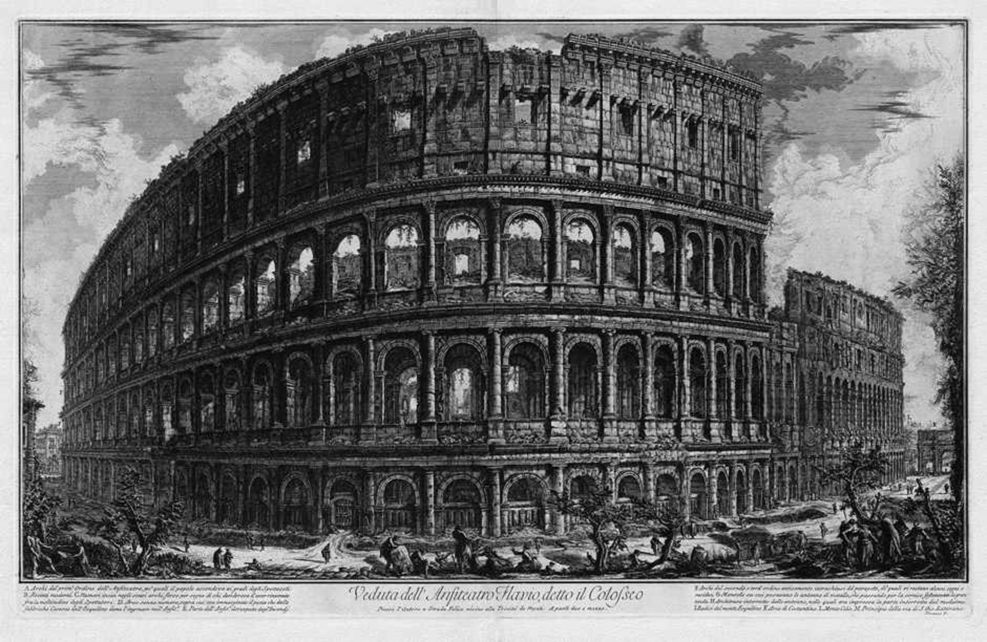 Piranesi, Giovanni Battista: Veduta dell'Anfiteatro Flavio, detto il Colosseo Veduta dell'Anfiteatro