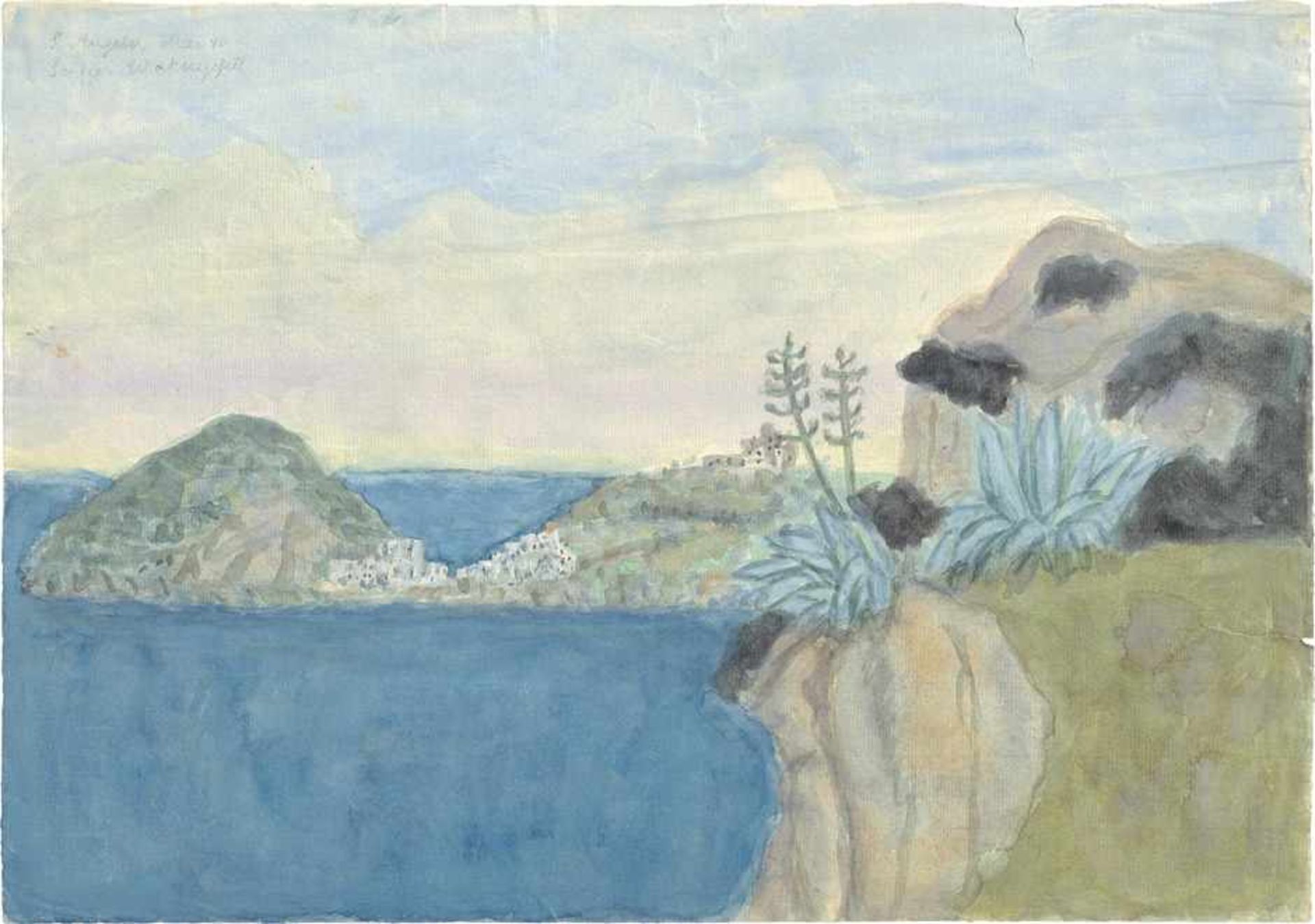 Peiffer-Watenphul, Max: S. Angelo "S. Angelo" Aquarell auf Fabriano-Bütten. 1940. 33,6 x 48,4 cm.