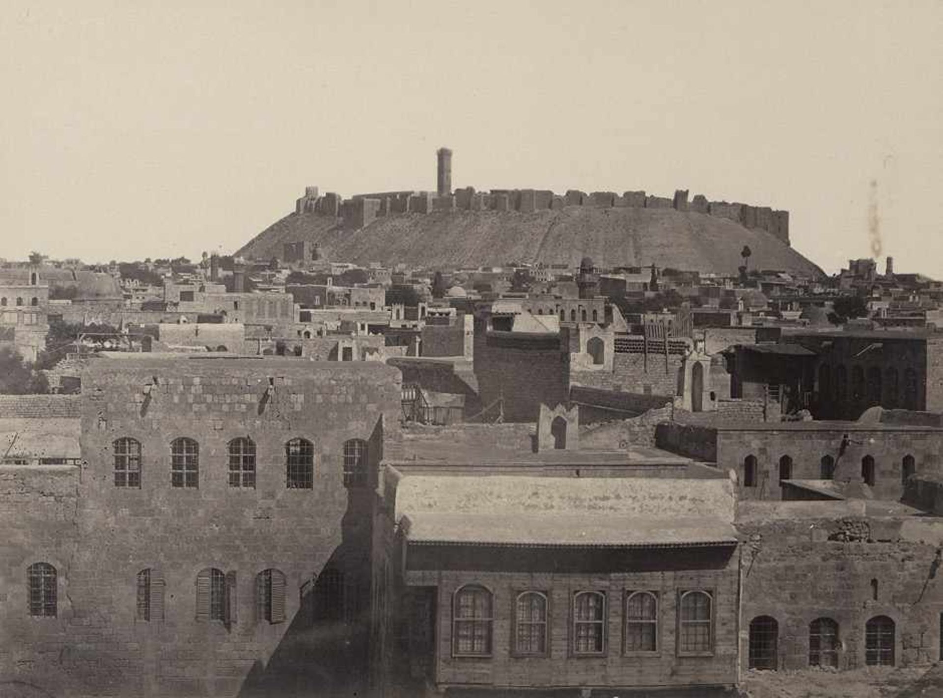 Aleppo: Early views of Aleppo Photographer unknown. Early views of Aleppo. 1870s. 3 albumen