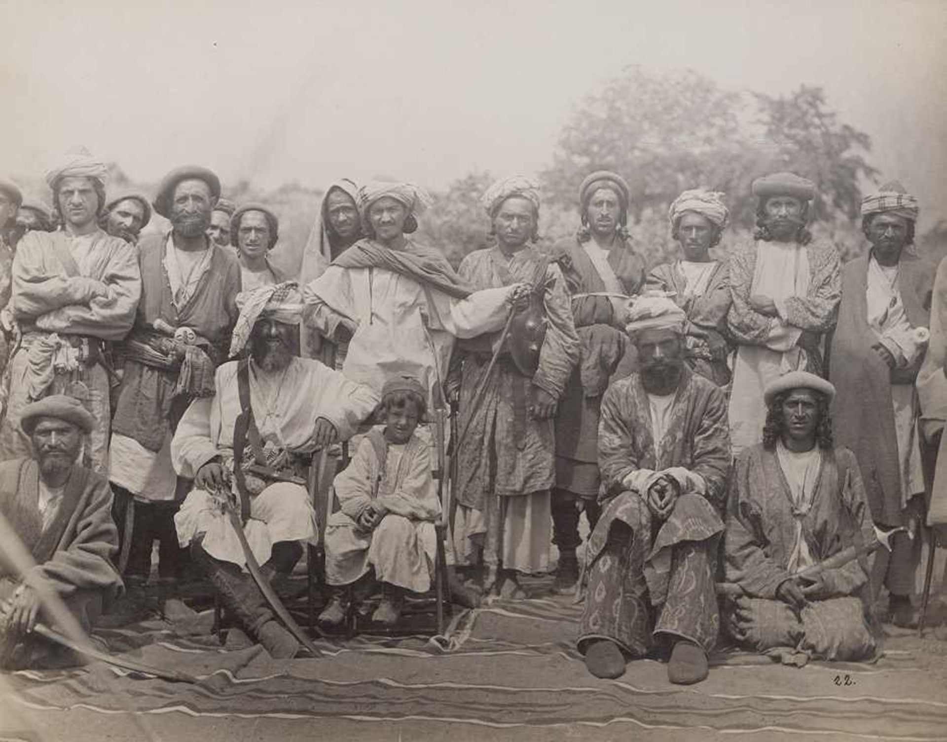 Burke, John and William Baker: Group portraits of Afghan tribes from the Badakhshan provence (