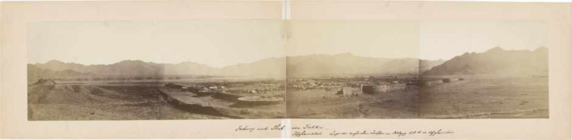 Burke, John and William Baker: Panorama of valley and Fort Takka, Afghanistan during the Second