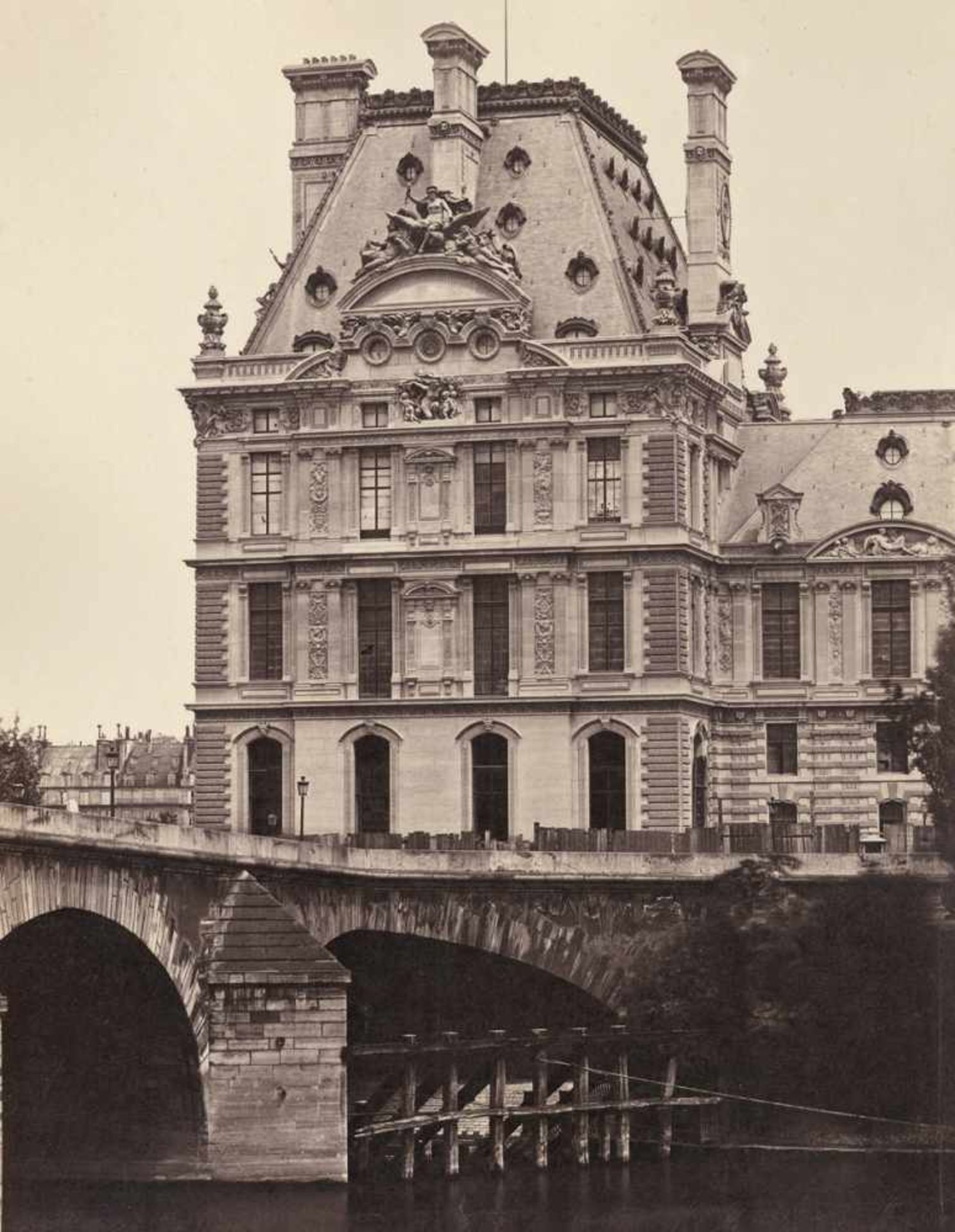 Baldus, Edouard-Denis: Pavillon des Tuileries "Pavillon des Tuileries". Late 1850s. Albumen print.