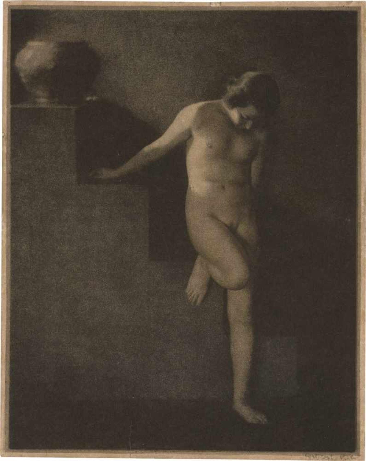 Drtikol, Frantisek: Nude study Nude study. 1920. Vintage green-toned bromoil print on Imperial