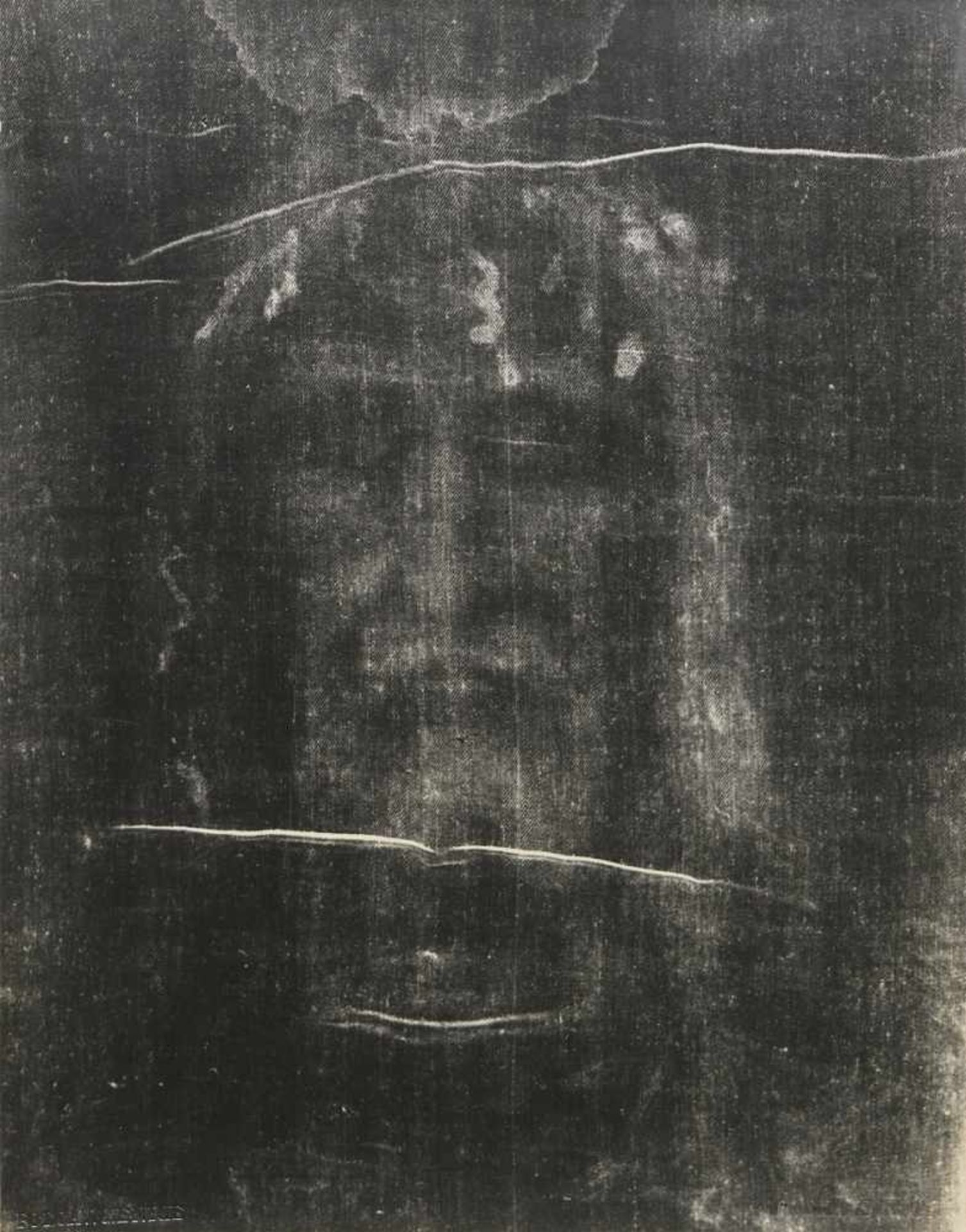 Enrie, Giuseppe: Santo volto del Divin Redentore (Detail of the Shroud of Turin) "Santo volto del