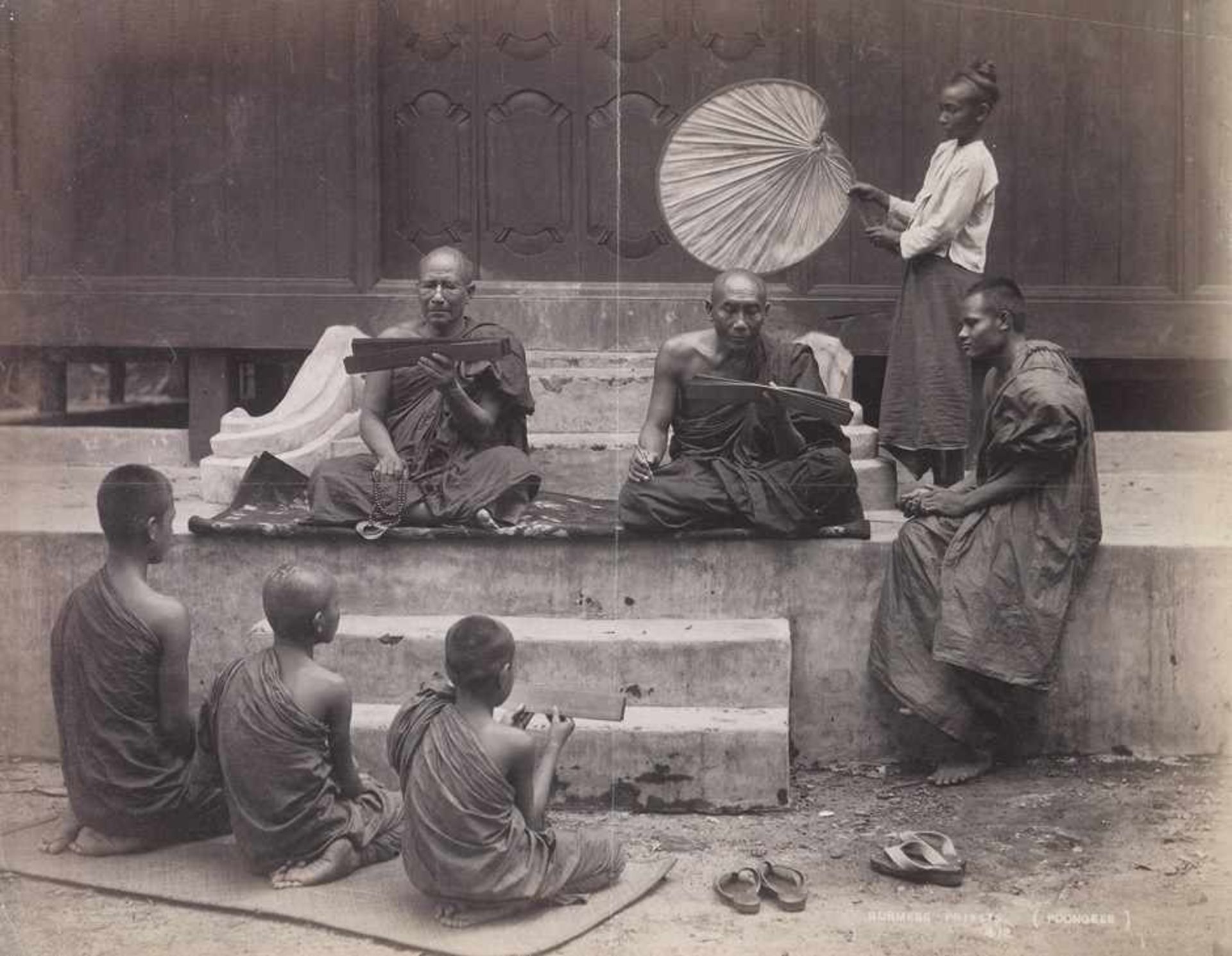 Burma: Group portraits Photographer: Felice Beato (1824 - 1909), Aurélien Pestel (1855 - 1897) and