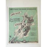 Framed Cover of Musical Score of â€œLetâ€™s Face the Music and Danceâ€ by Irving Berlin, written