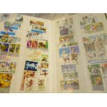 A stamp album with a collection of postage stamps World 1950â€™s to 1970â€™s themed Sports; A