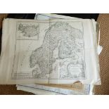 A portfolio containing various maps of England and Ireland.r