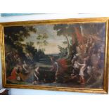 An impressively large C19th oil on canvas of a C17th Rubenesque Classical scene of David Meeting