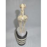 A modernist 800 silver sculpture, Amelio Raccamonte, 1927 - -Robot-, 1967, on brushed steel