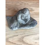 A maquette clay model of Henry Moore study of lounging nude Mother and Baby