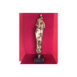 A Limited edition gilt bronze modernist sculpture entitled 'Mother and Family' by Jil Sanders 6/7