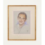 A Pastel portrait of Dodi Fayed (1955â€”1997) monogramed M (ARR)