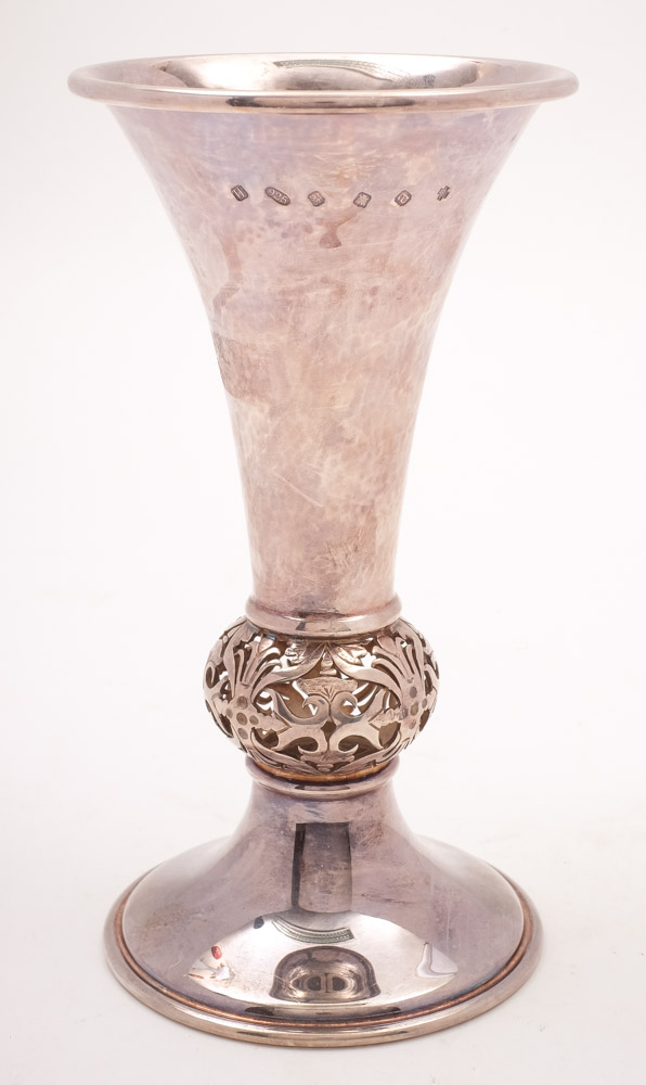 An Elizabeth II Scottish silver vase, maker Thomas Kerr Ebbut, Edinburgh,