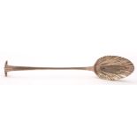 A George III silver Onslow pattern serving spoon, maker TE possibly Thomas Ellis, London,