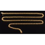 An 18ct gold Byzantine neck chain of twisted rope design: with box snap clasp and two safety