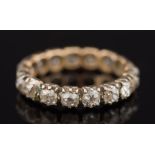 A 19th century-style diamond eternity ring: with seventeen round old brilliant-cut diamonds