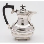 A George V silver coffee pot, maker Walker & Hall, Sheffield,