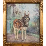 * Alice des Clayes [1890-1968]- Study of a donkey: signed bottom right watercolour 22 x 19cm.