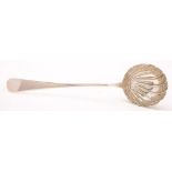 A George III silver Old English pattern punch ladle, maker John Lambe, London,