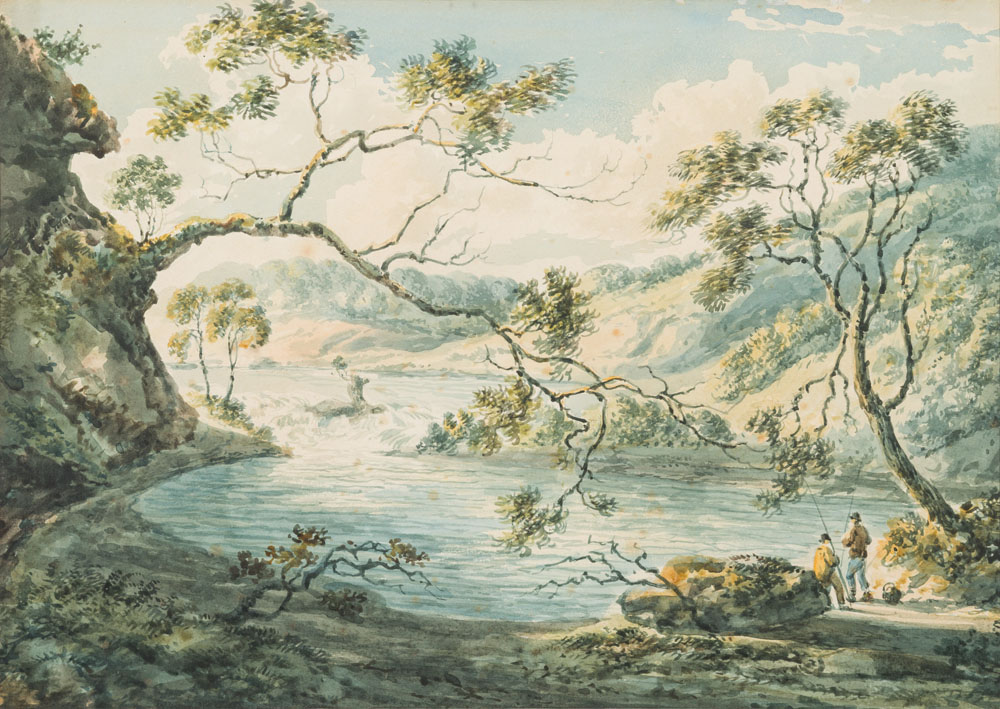 Circle of John Laporte [1761-1839]- An upland river scene,