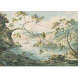 Circle of John Laporte [1761-1839]- An upland river scene,