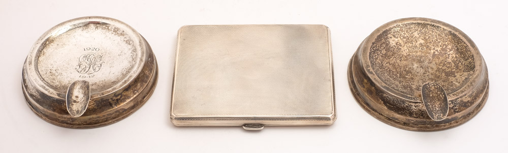 An Edward VIII silver cigarette case, maker Sanders & Mackenzie, Birmingham, 1936: inscribed,