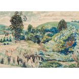 * Claude Flight [1881-1955]- A lane through a landscape, trees,