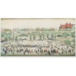 * Laurence Stephen Lowry [1887-1976]- Peel Park:- print in colours published 1975 by Venture