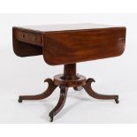 A Regency mahogany drop flap breakfast table:,