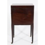 A George III mahogany rectangular wine cooler:,