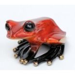 Tim Cotterill (1950-), 'Frogman', a bronze and enamel model of a frog 'Tad':, limited edition 1/3,