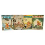 RUPERT : More Adventures of Rupert ( Rupert sitting on a bridge), org.