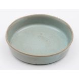 A Chinese Jun-style brush washer: in the Song manner, with crackled bluish celadon glaze,